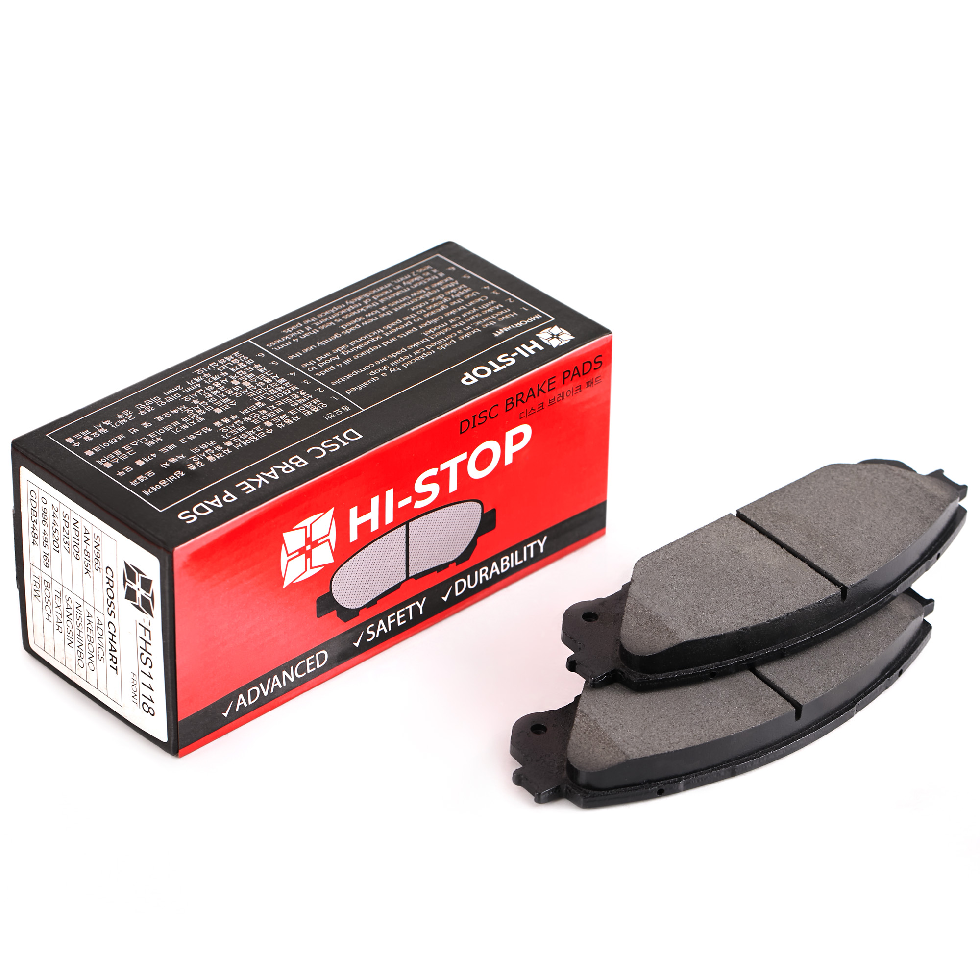 Колодки тормозные дисковые HI-STOP FHS1118 / SN965 / AN-815K / NP1109 / 0 986 495 169