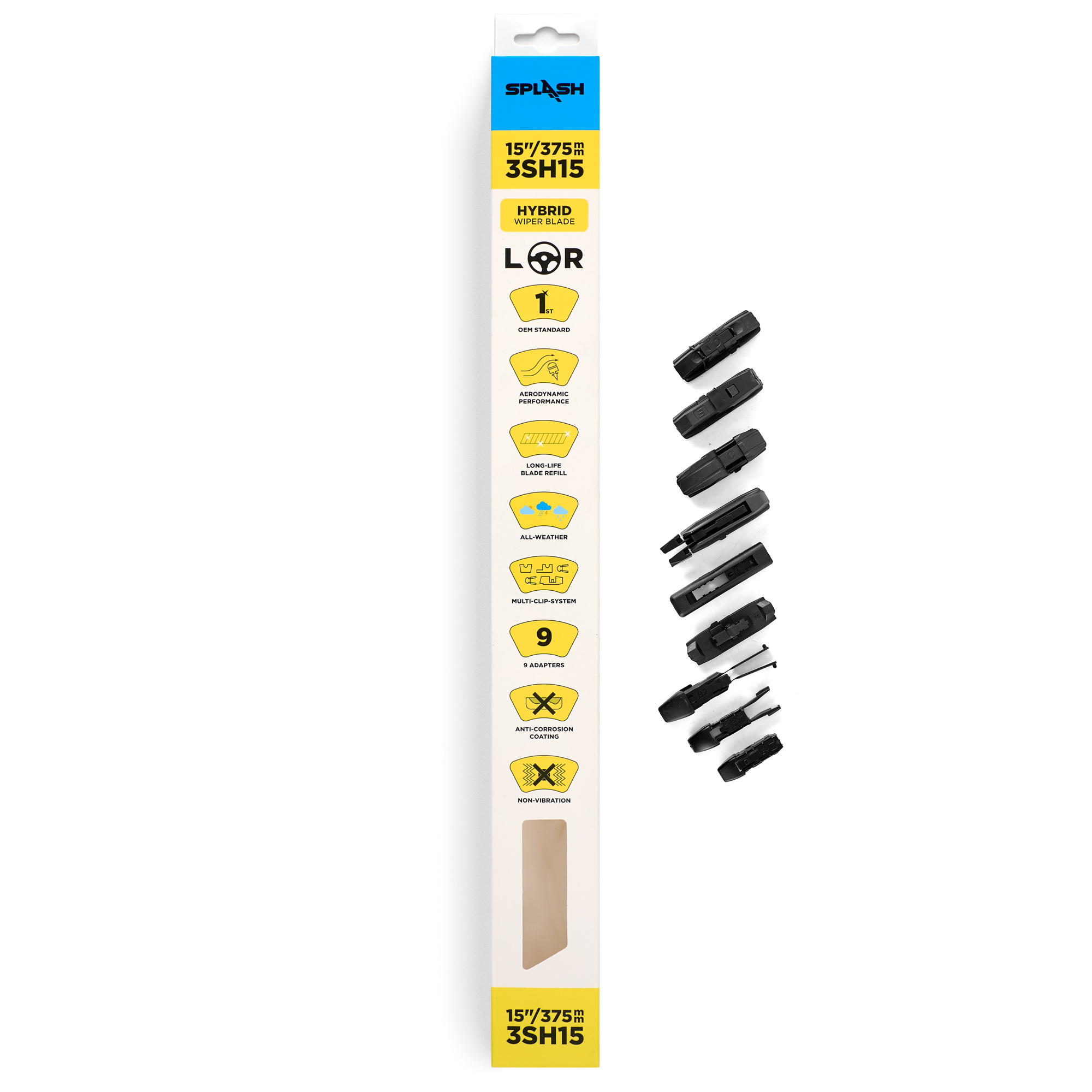 Щетка стеклоочистителя гибридная SPLASH 380mm (15") 3SH15