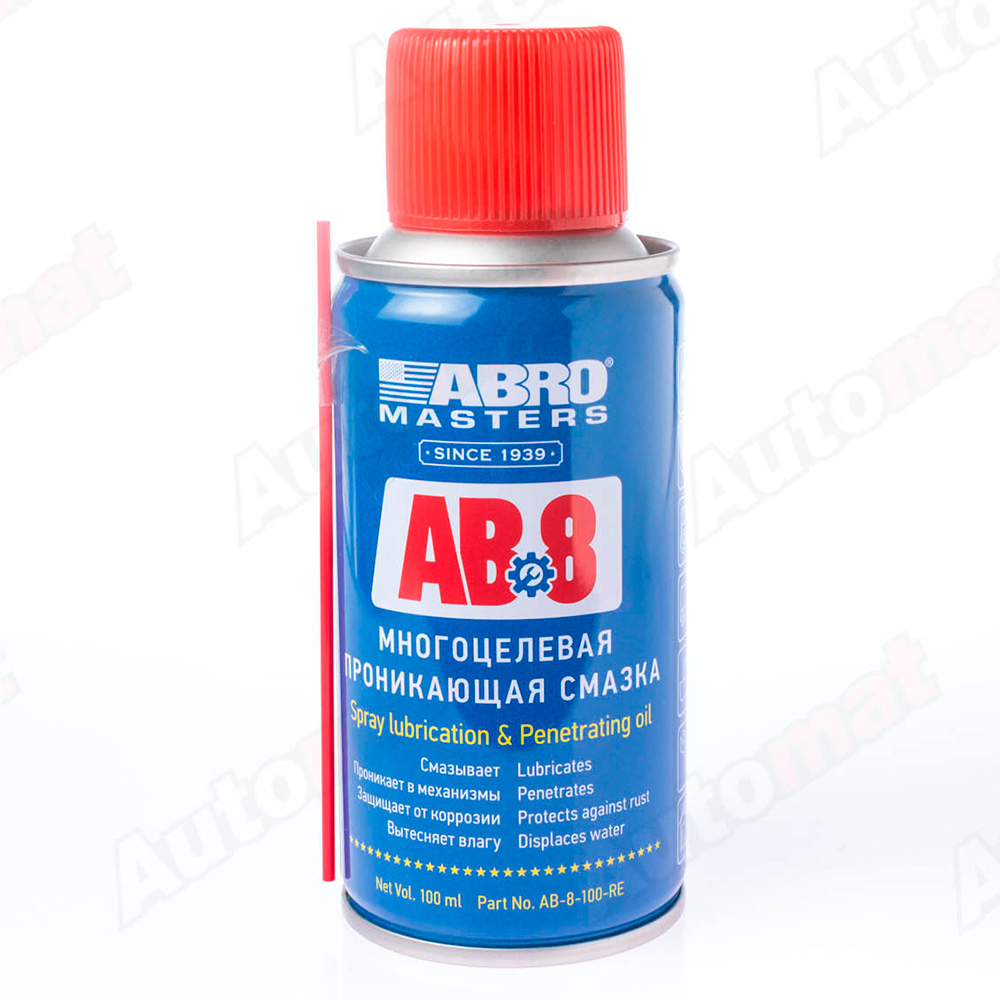 Смазка-спрей ABRO MASTERS, многоцелевая, антикоррозийная, проникающая, 100мл