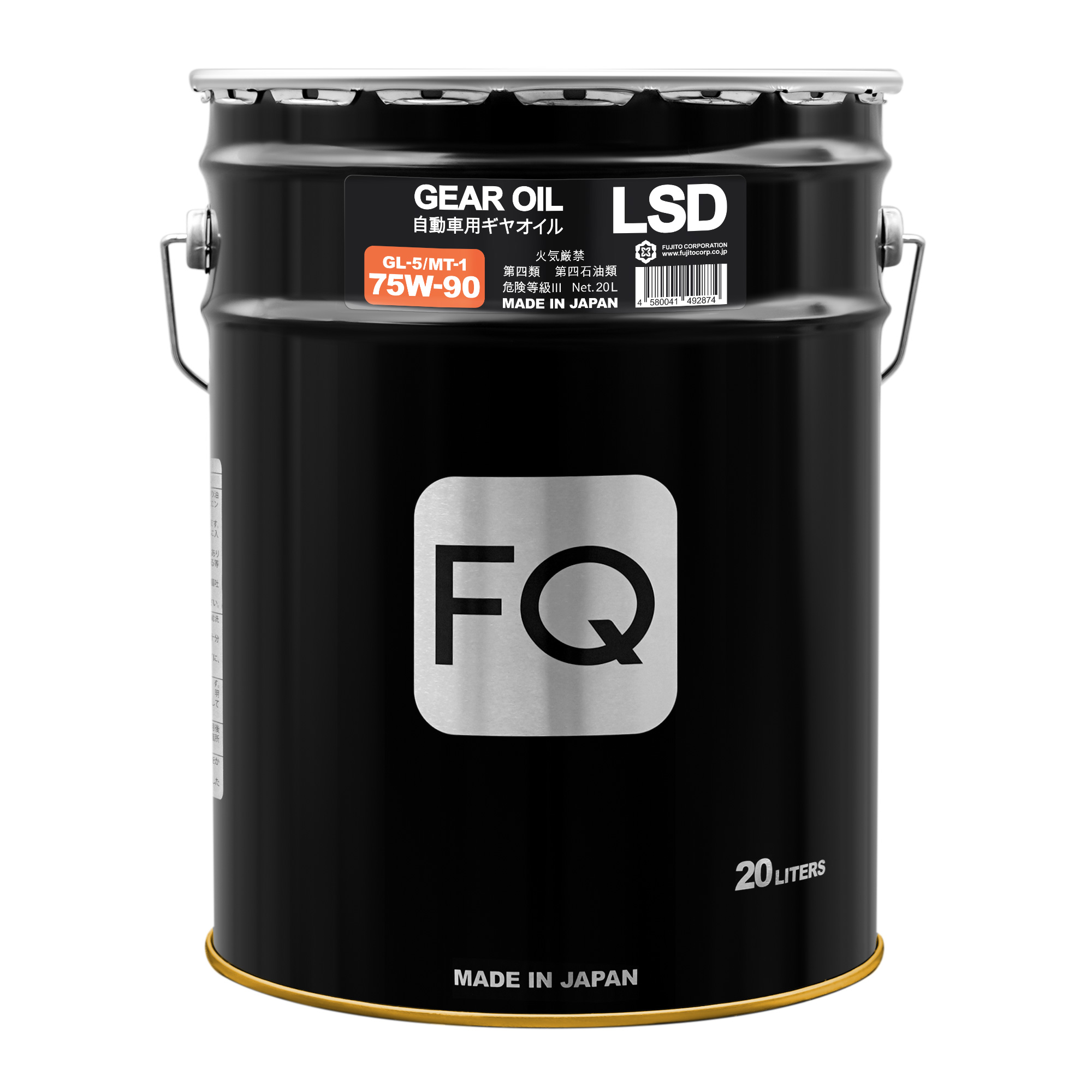 Трансмиссионное масло FQ GEAR OIL 75W-90 GL-5/MT-1 LSD FULLY SYNTHETIC, 20л