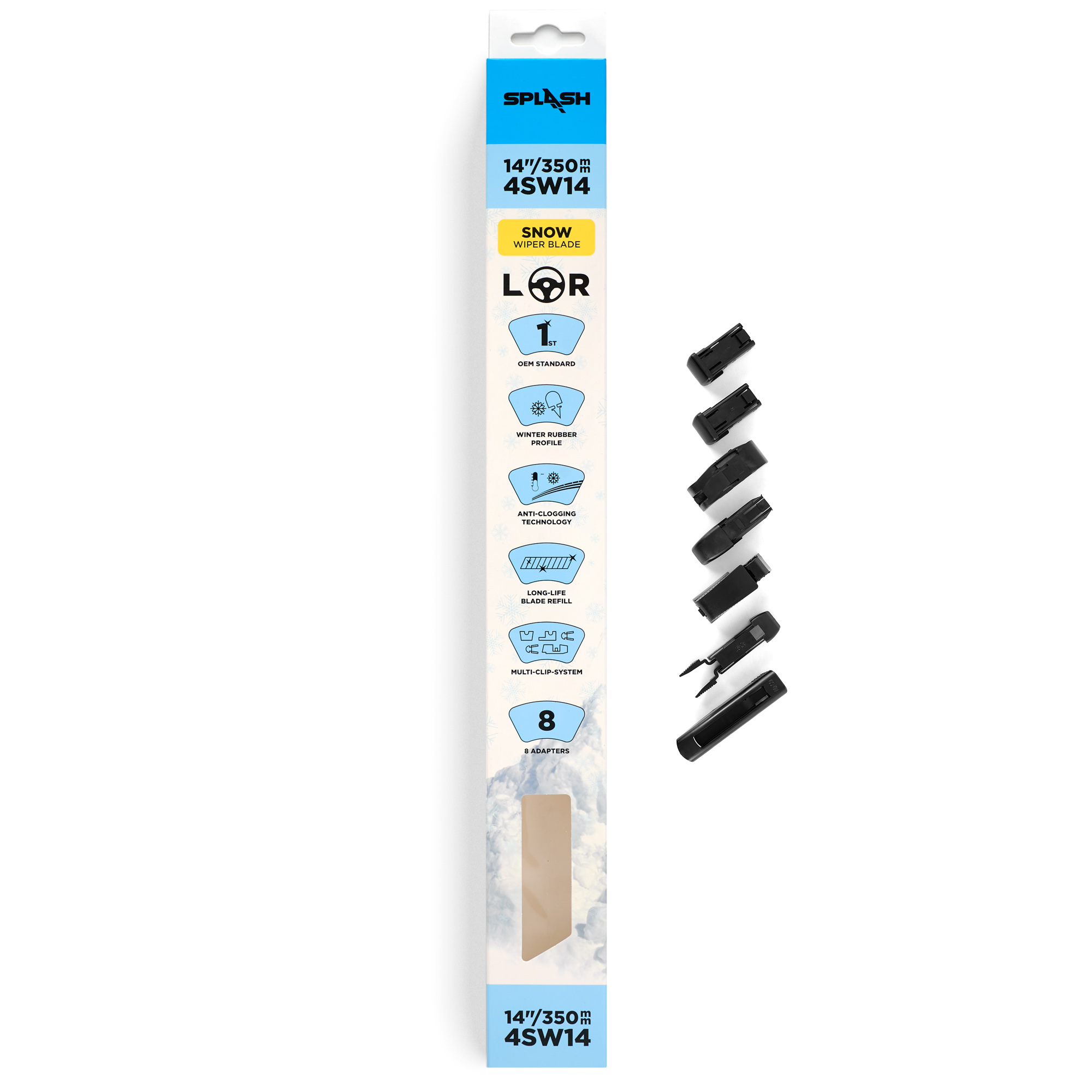 Щетка стеклоочистителя зимняя SPLASH 360mm (14'') 4SW14