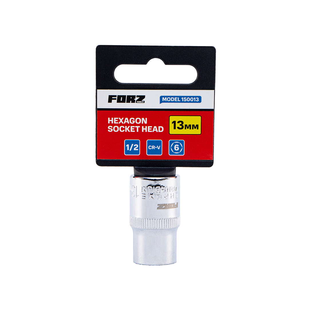 Головка торцевая шестигранная FORZ (1/2), 13 мм, CrV