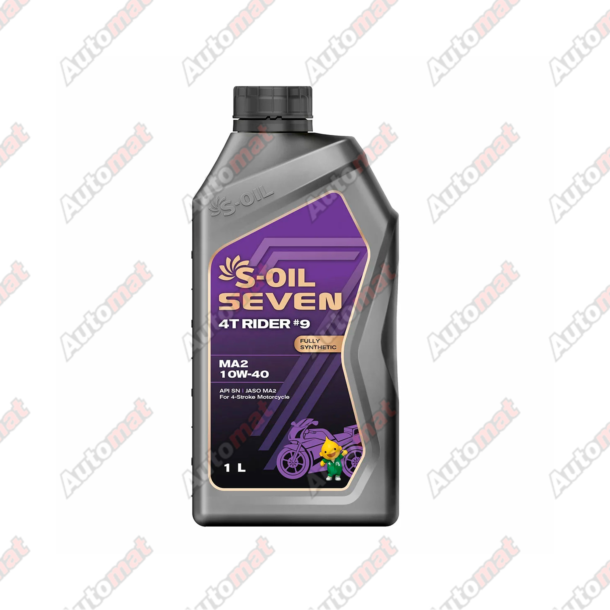 Масло моторное S-OIL 7 4T RIDER #9 10W-40 MA2 Fully Synthetic, 1л