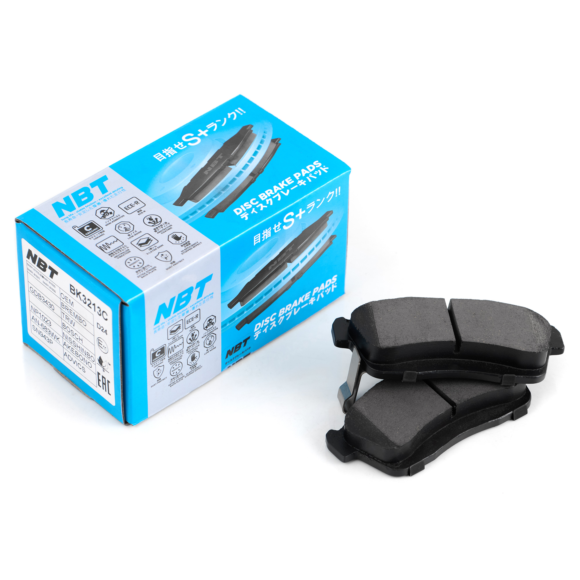 Колодки тормозные дисковые NBT BK3213C / SN943P / AN-683WK / NP1023 / SP1550 / 2526201 / AV1115 / GP00045 / D0045M