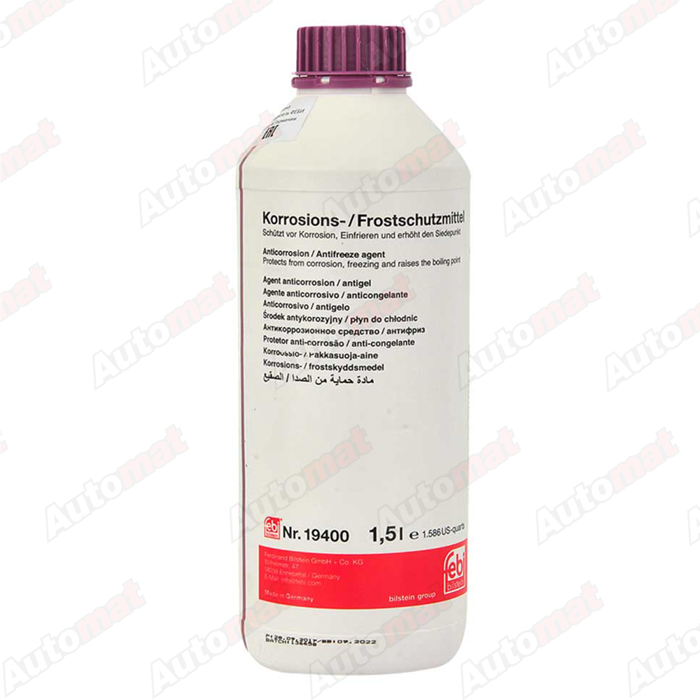 Антифриз FEBI Universal G12+ концентрат фиолетовый 1,5л 19400