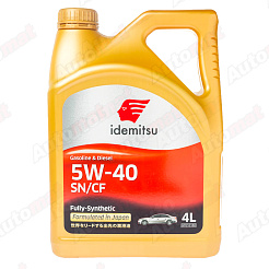 Моторное масло IDEMITSU F-S 5W-40 SN/CF FULLY SYNTHETIC, 4л