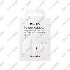 Сетевое зарядное устройство Samsung EP-T1510 15W Type C - White