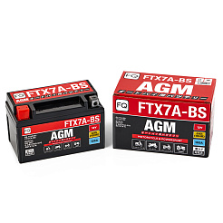 Мото аккумулятор FQ 6Ah FTX7A-BS AGM