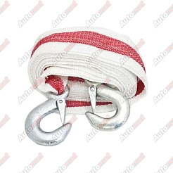 Трос буксир."АлСиб" строплента, крюки 3т/5м, пакет