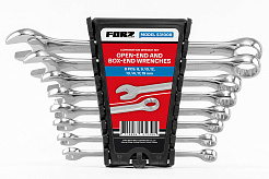 Набор комбинированных ключей FORZ 8 предметов, 8, 9, 10, 12, 13, 14, 17, 19 мм, CrV